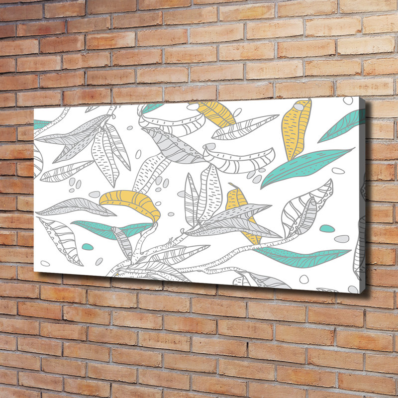 Colourful Leaves - No Frame Print on Canvas
