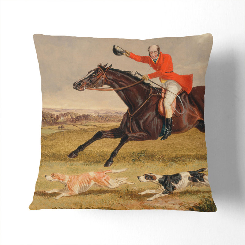 Fox Hunting Vol.1 Scatter Cushion, White, 55cm H x 55cm W x 20cm D