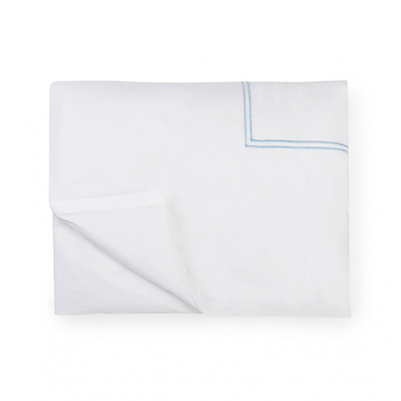 Grande Hotel Duvet Cover, White/Blue, Full/Queen Duvet Cover