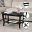 Table basse ovale 36 "avec tablette Carbin-598350989