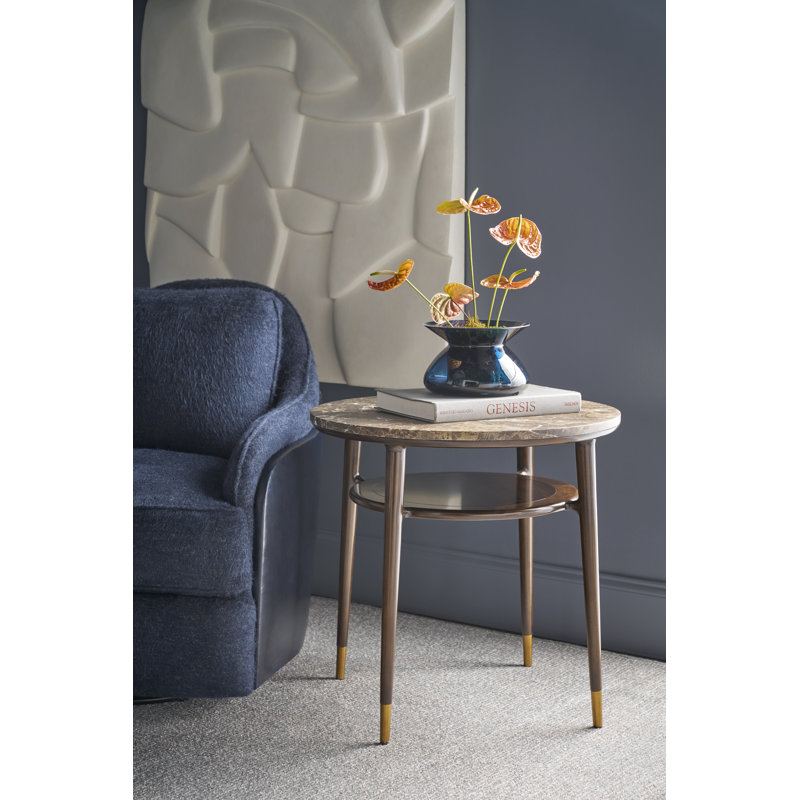 Ashburton Place Round Marble Top Side Table