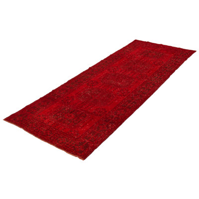 Tapis de couloir unique en laine noué à la main de style années 2000 de 4 pi 6 po x 11 pi 9 po Oliveria