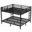 Metal king Bunk Bed for Teens and Adults,Space-Saving/Noise Reduced/No Box Spring Needed, Black