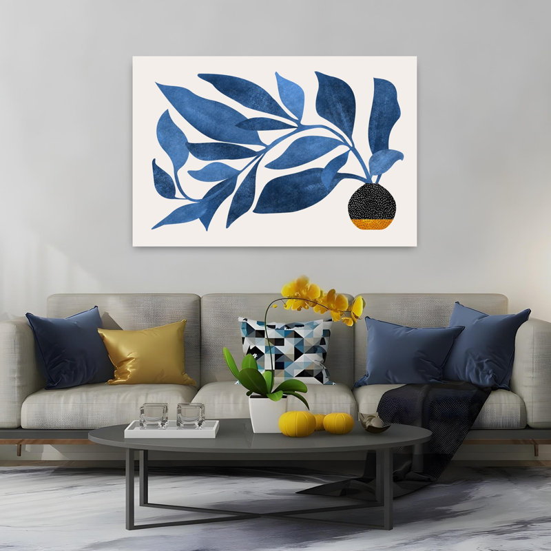 Art contemporain, art floral abstrait, H 40 po x l 60 po