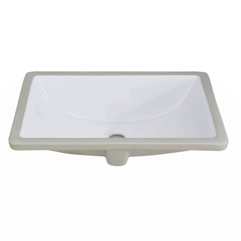 Rectangular Undermount Bathroom Sink With Overflow