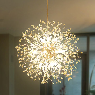 Ambera 12 - Light Modern Dimmable Crystal  Sputnik Sphere Dining Room Chandelier