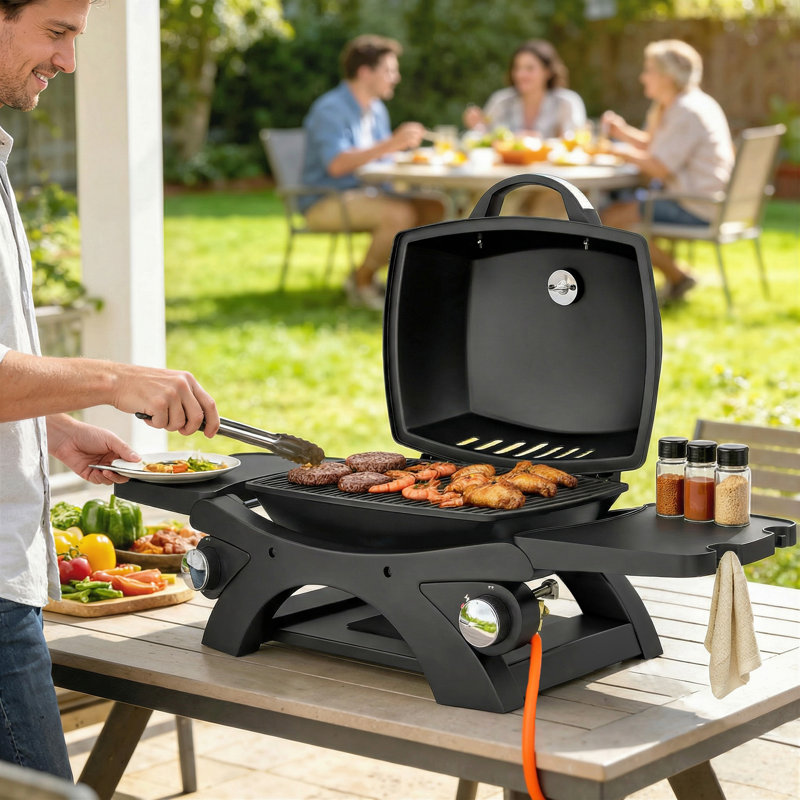 Outsunny 2 - Burner Countertop, Portable 13000 BTU BTU Gas Grill
