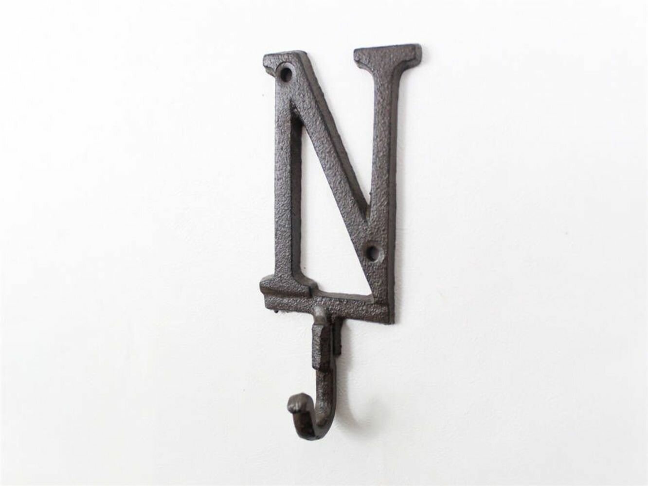 Breakwater Bay Cast Iron Letter N Alphabet Wall Hook & Reviews | Wayfair