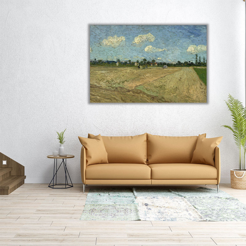 Geploegde Akkers, 1888 - Canvas Print Wall Art, 16" H x 24" W