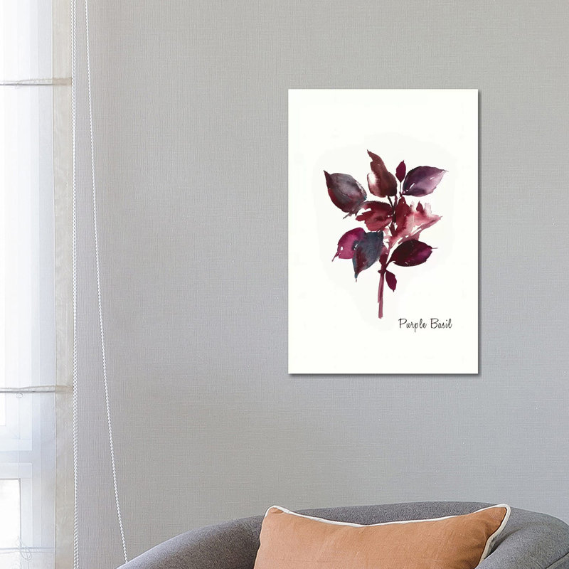 Purple Basil 1 Piece Wrapped Canvas Painting