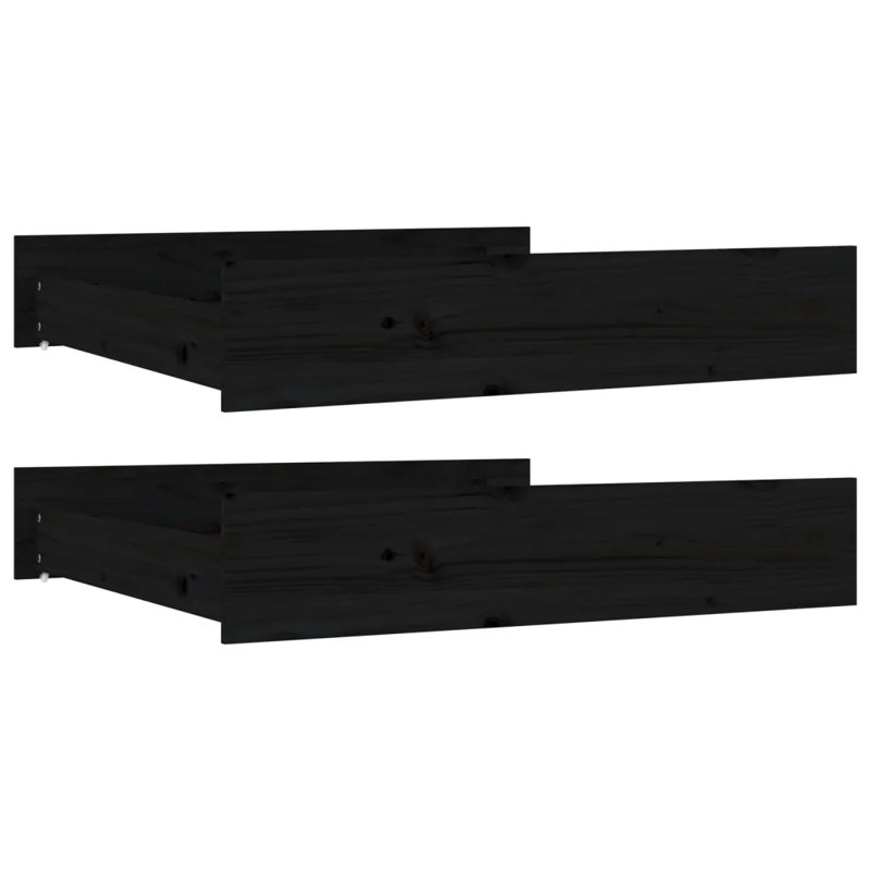 Jarely Underbed Storage Drawers, 18cm H x 95cm W x 103cm D, Black