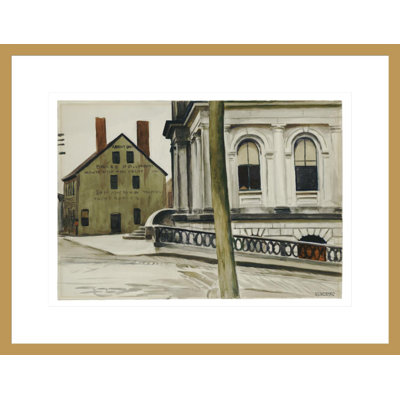 «Custom House Portland» par Edward Hopper - impression giclée sur cadre