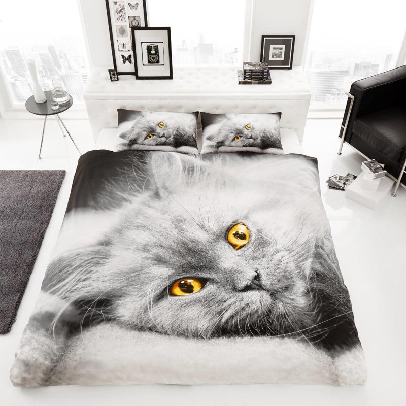 No Pattern Duvet Cover Set with Pillowcases Included, Kingsize