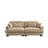 Large Size Modern Two-Seater Sofa With Bolstered Armrests,Velvet 2-Seater Sofa With Waist Pillows And Throw Pillows , Suitable For Living Room , Loft, Working Spaces , Hallway And Bedroom,Camel-1057717059
