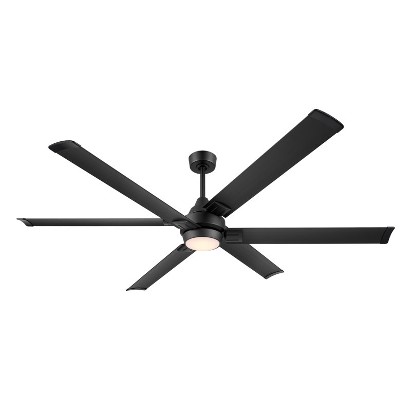 Soarin 72" 5CCT LED Smart Ceiling Fan, Coal, Black