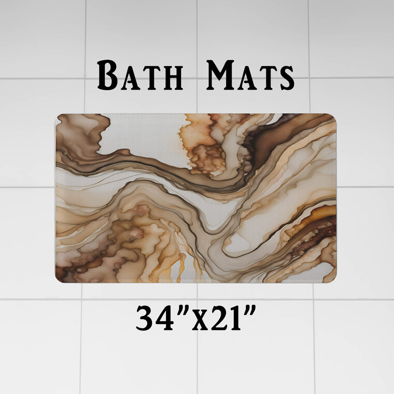 Rideau de douche abstrait Yapori, 83 po x 70 po