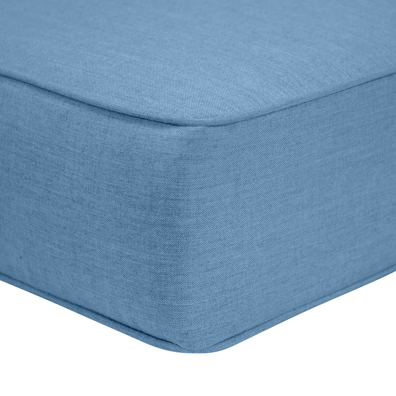 Coussin de repose-pieds d'extérieur Sunbrella®, H 3,5 po x l 23,5 po x P 20,5 po, Tissage uni Sunbrella® océan