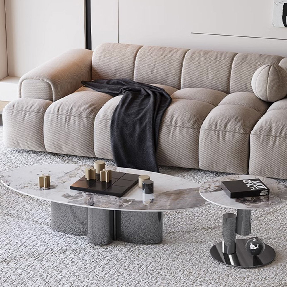 Everly Quinn Modern simple oval high-end coffee table | Wayfair
