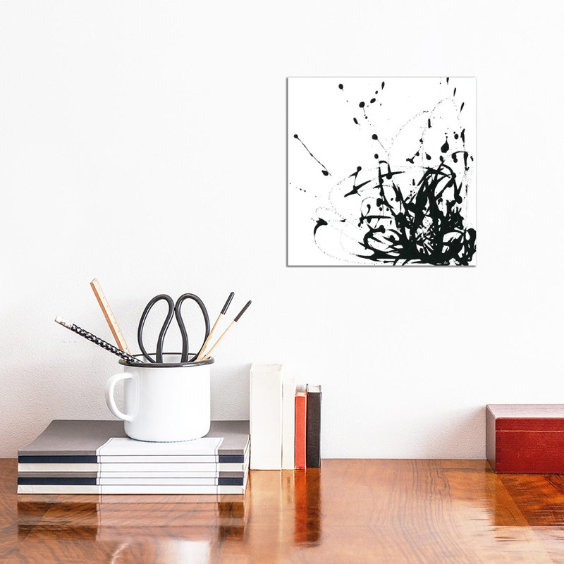 Onyx Expression II by June Erica Vess - Wrapped Canvas Painting, 30.48 cm H x 30.48 cm W