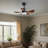 28' Ceiling Fans with Lights and Remote/APP Control, Low Profile Ceiling Fans with 5 Reversible Blades 3 Colours Dimmable 6 Speeds Ceiling Fan for Bedroom Kitchen-467916284