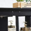 Vitrine lumineuse en verre avec tablettes réglables - Vitrine élégante à 2 portes et tiroir intégré, ampoule incluse