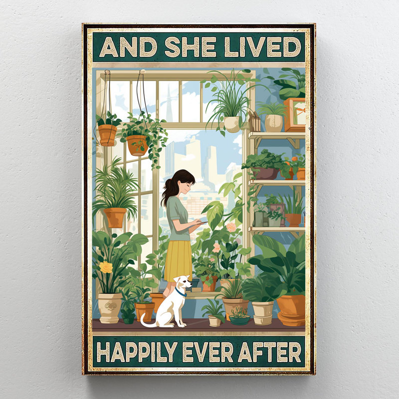 «Latia Plants And She Lived Happily Ever After», impression sur toile, H 20 po x l 16 po x P 1,25 po
