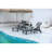 Lounge Chair With Side Table, 3-Piece Oversized Chaise Lounge Chair Setwith Wood Texture, All Weather Patio Lounge Chair With 5 Positions,Wheels &Cup Holder(Include 2Lounge Chairs And 1Table)-1122728174
