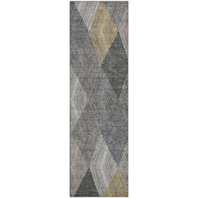 Premium Machine Washable Prisco Pewter Rug