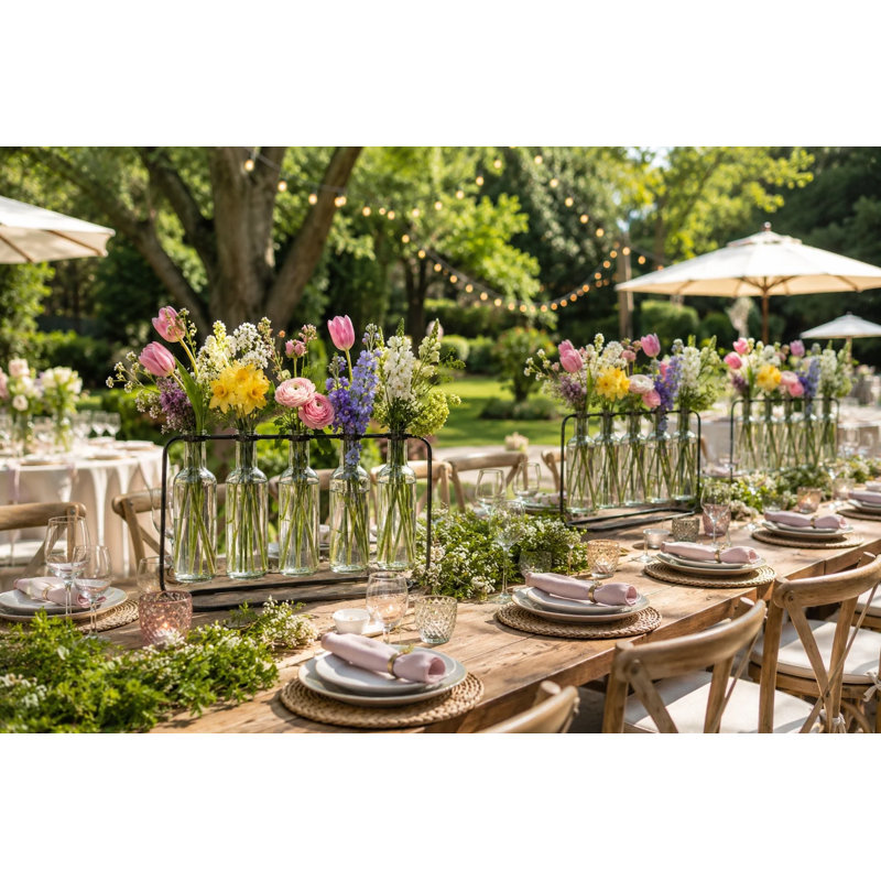 Vase de table suspendue en métal Bourn