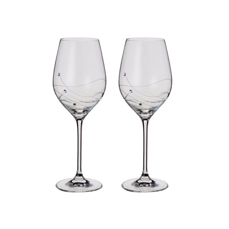 Dartington Crystal Glitz Crystal Wine Glass Set, 33ml