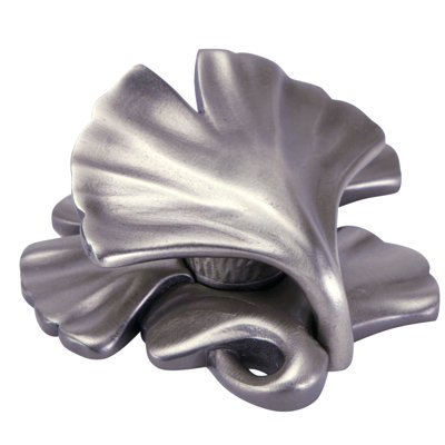 ARTS & CRAFT GINKGO KNOB IN PLATE