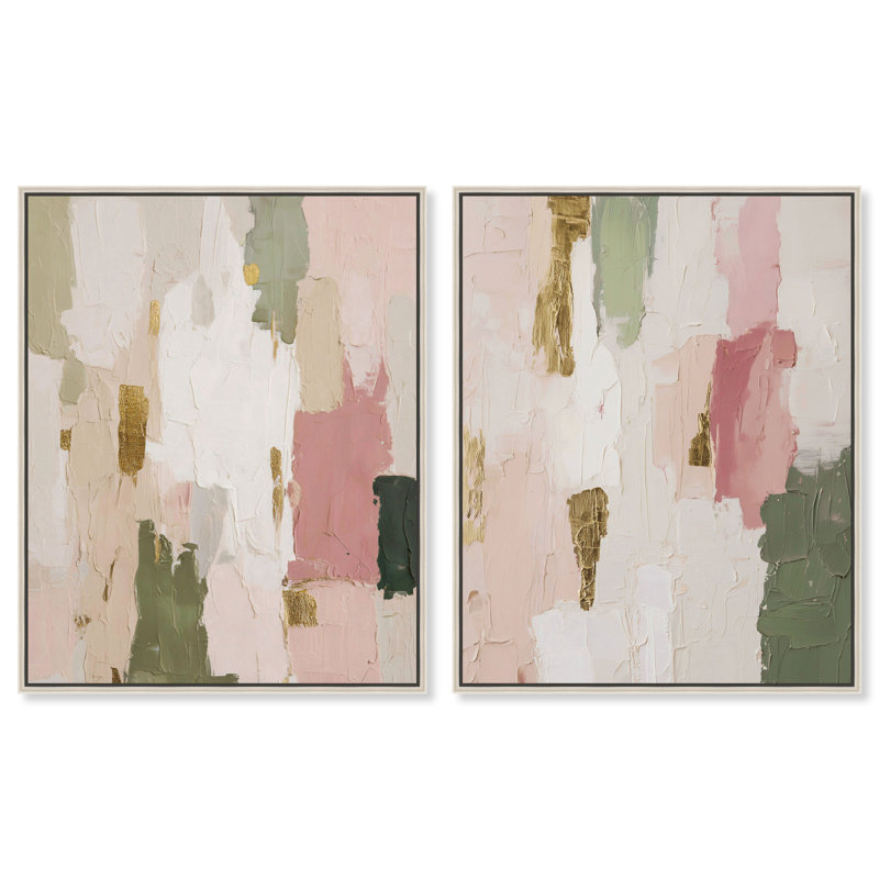 Ensemble de décorations murales bohème Pale Earth Duo par Art Remedy, cadre argenté, 20 x 24, Silver Frame, 25"H x 21"W