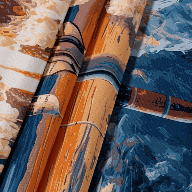Space Rocket lance une tapisserie murale, 51 po x 60 po