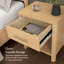 Table de chevet avec tiroir Alberta - ensemble de 2, meubles de rangement pour chambre à coucher
