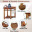 Banc de douche 19 po en teck avec poignée Ebern Designs