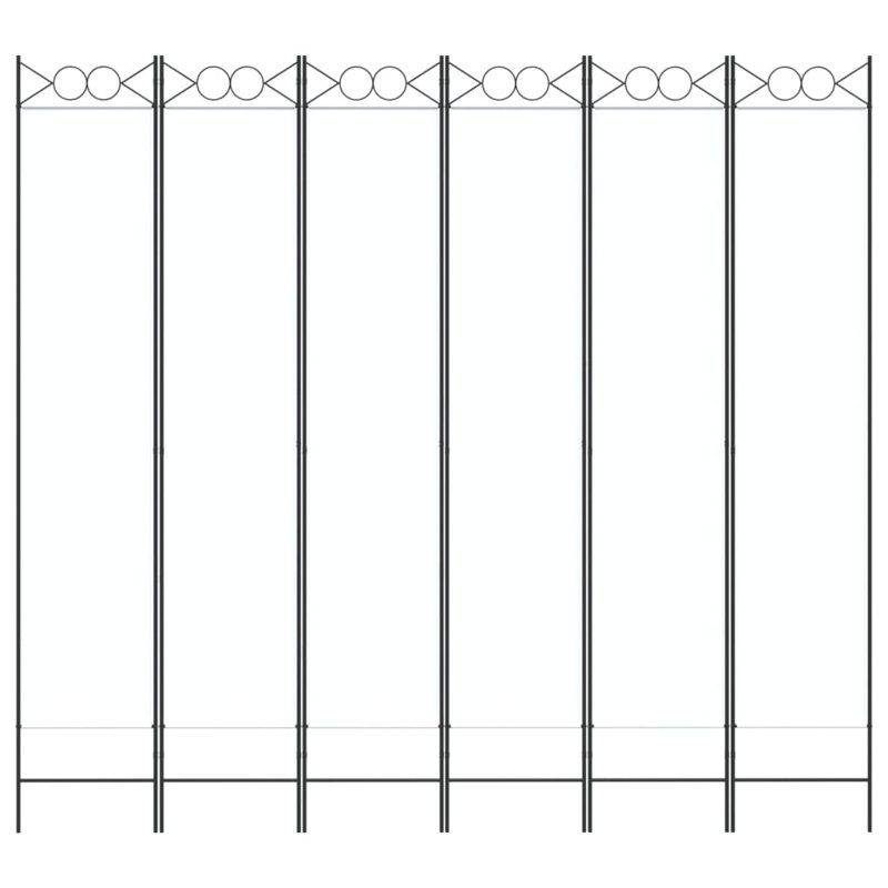 Room Divider Freestanding Folding Privacy Screen for Room Separation, 6, White, 86.6" H x 94.5" W x 1.6" D