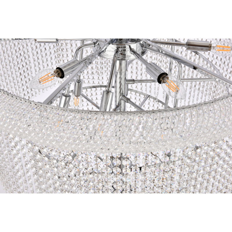 Sterns 28 - Light Dimmable Empire Chandelier, Chrome