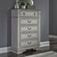 Grand lit à panneaux, commode et miroir, ensemble de chambre à coucher avec commode-117969580