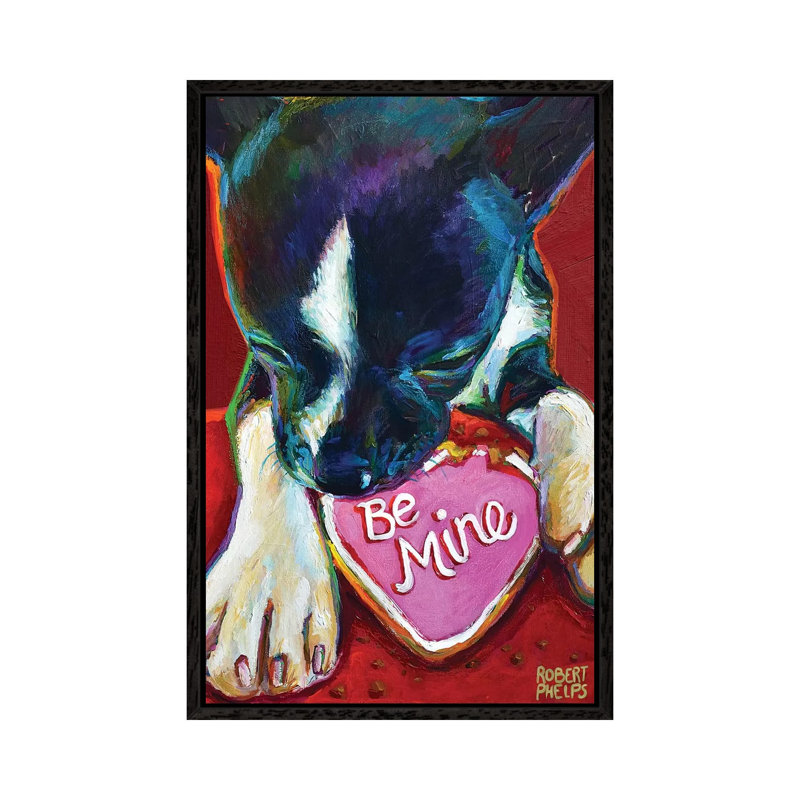 Be Mine by Robert Phelps - Painting on Canvas, 66.04 cm H x 45.72 cm W, Black Framed