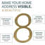 Méga poignées pour l'extérieur Numéros d'adresse en métal à fixation murale | Conception moderne et durable avec quincaillerie de fixation incluse-114280814-114280824