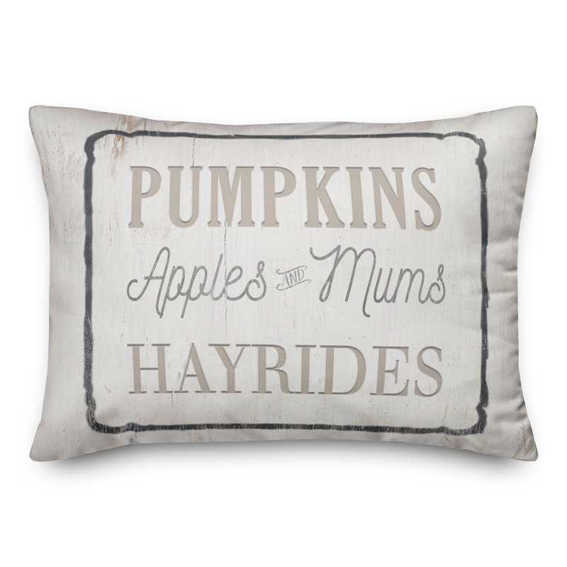  Pumpkins and Hayrides Rectangular Pillow Cover & Insert