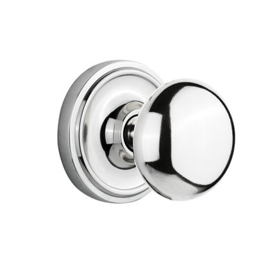 New York Interior Mortise Door Knob with Classic Rosette