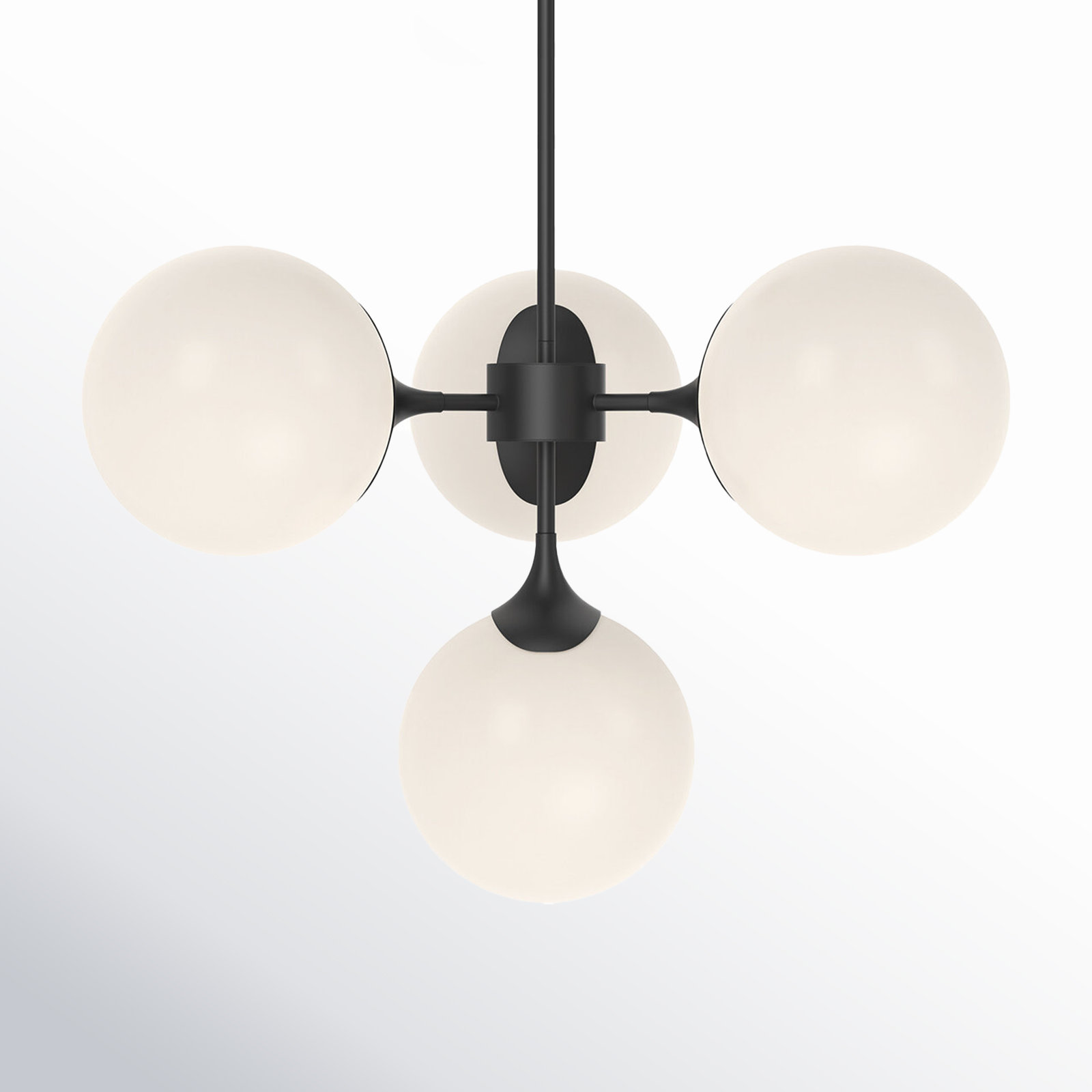 Nedra 4 - Light Chandelier, Matte Black