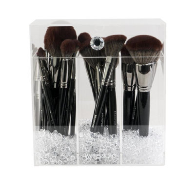 Porte-pinceau à maquillage avec 3 compartiments Diamond Collection