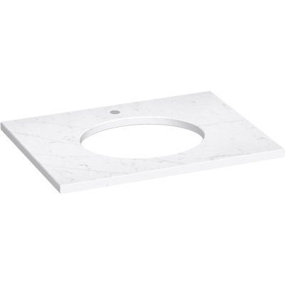 Dessus de meuble-lavabo 31 po Silestone Quartz avec découpe ovale