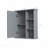 23.6" Grey Bathroom Wall Cabinet