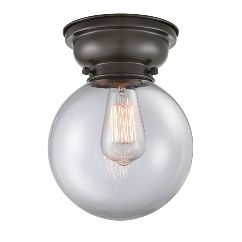 Plafonnier encastré 8 lumières Chippewa, Transparent, Bronze huilé, Ampoule DEL 6 watts Vinage