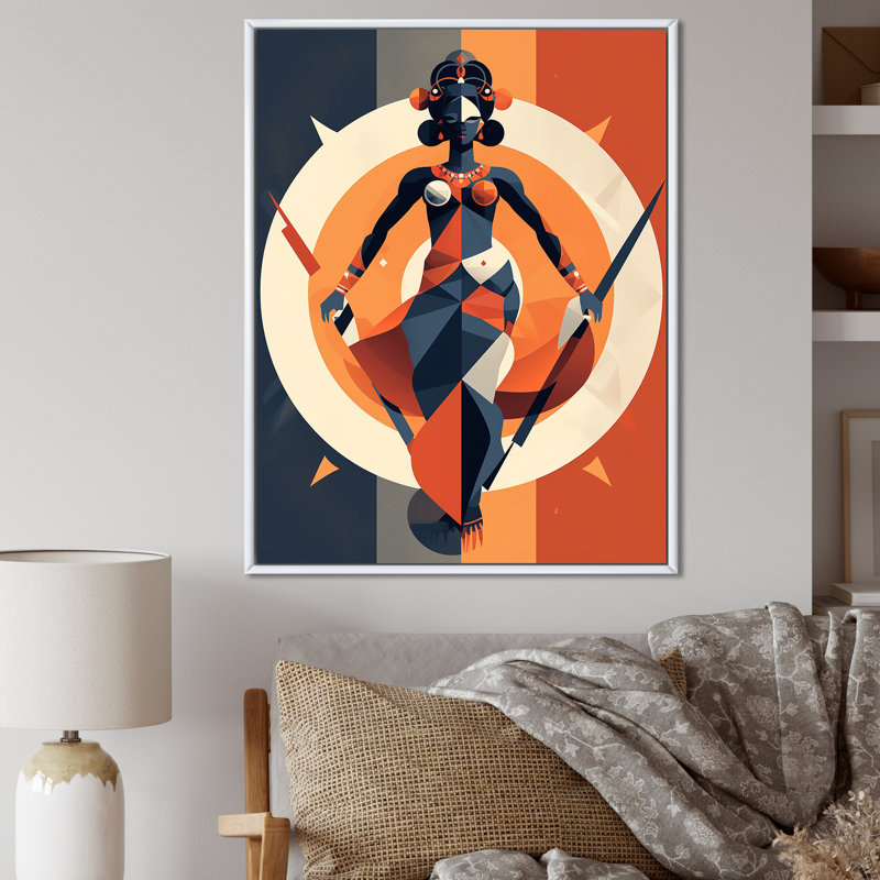 «Kali Tantric Hindu Goddess», illustration rétro - impression, Gold Picture Framed, 20" H x 12" W
