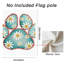 Drapeau Daisy Paw Print, sarcelle 12 po x 18 po / 30 x 45 cm