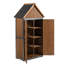 Armoire de rangement extérieure pour outils de jardin avec structure en métal et tablettes